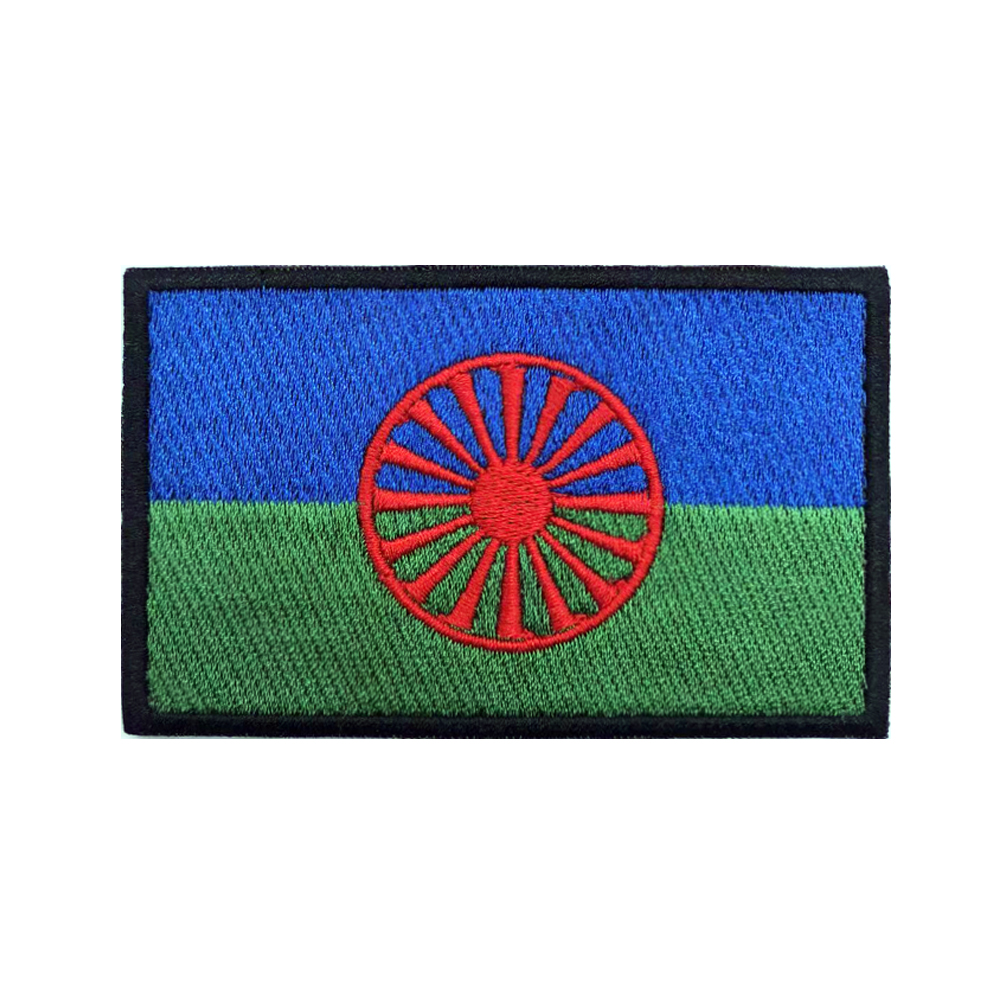 Velcro Sew On - Rom gypsy drapeau des Romani patchs