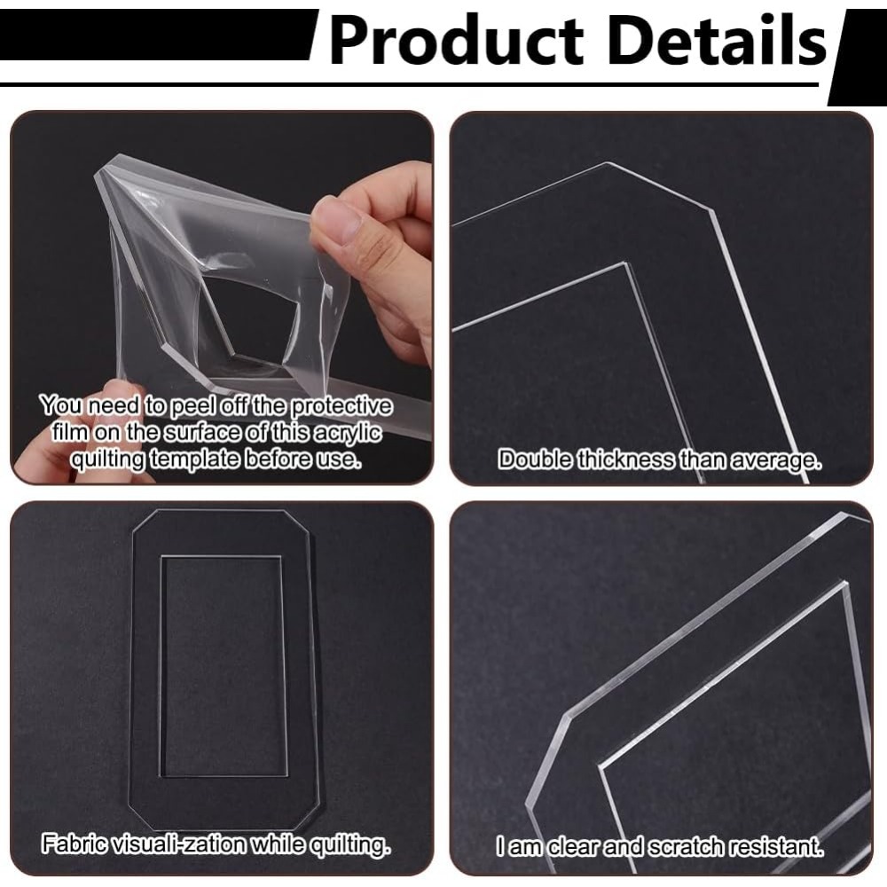 2 ensembles de modèles de Quil - Quilting Ruler Square avis et prix