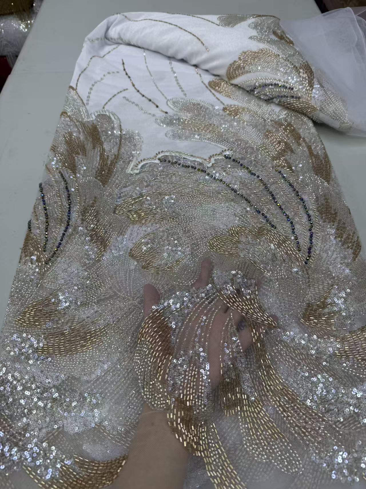Tissu de dentelle en tulle per - Sewing Velvet Fabric avis et prix