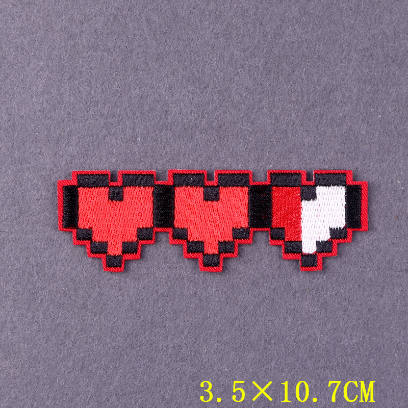 Pixel coeur vêtements patchs t - Velcro Sew On avis et prix