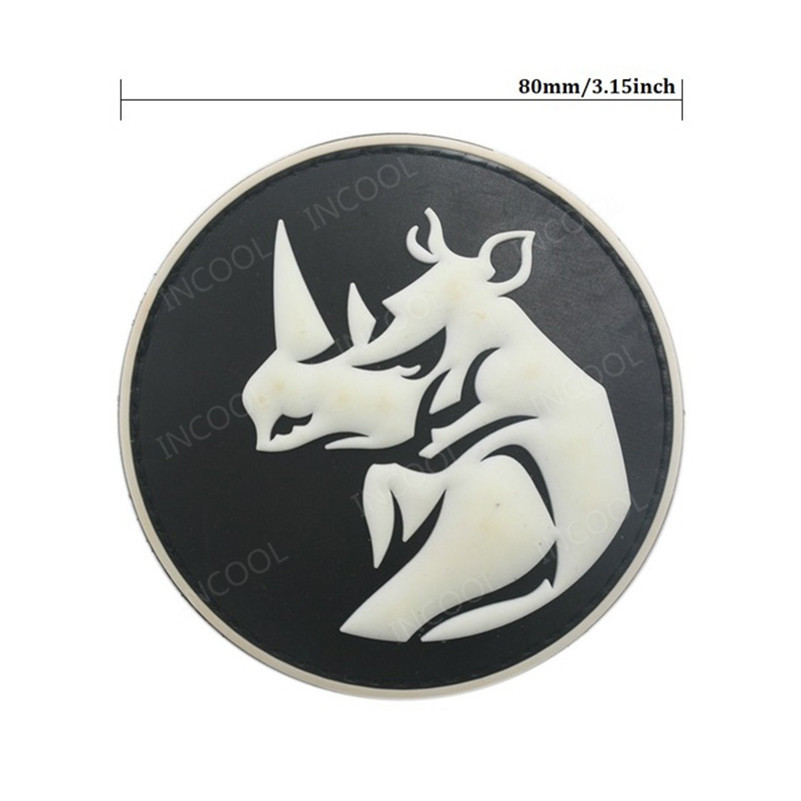 Patch en PVC tête de rhinocéro - Velcro Sew On avis et prix