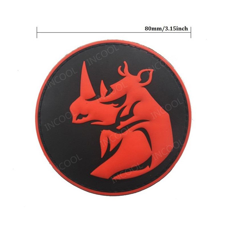 Patch en PVC tête de rhinocéro - Velcro Sew On avis et prix