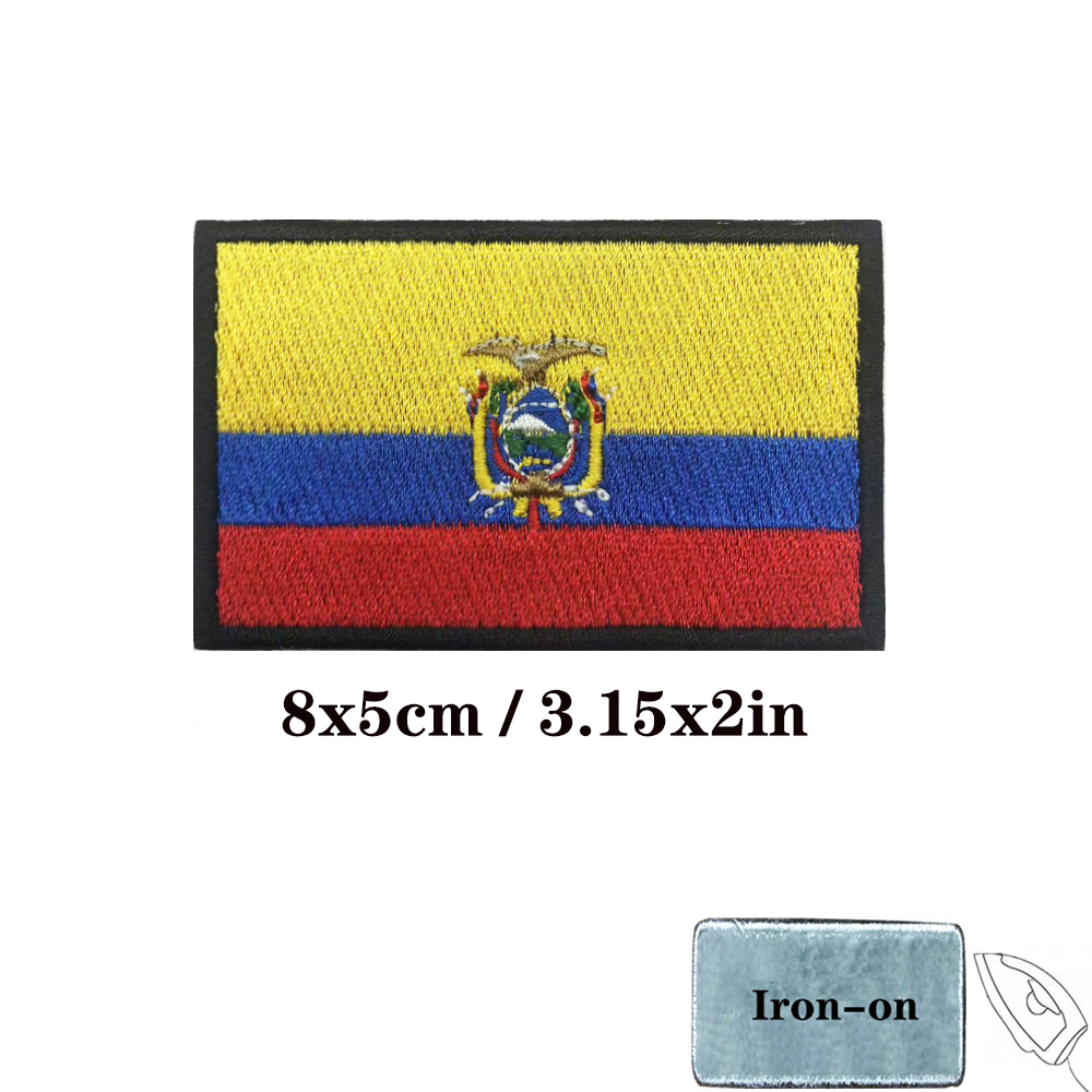 Patch drapeau équatorien Ecuad - Velcro Sew On avis et prix