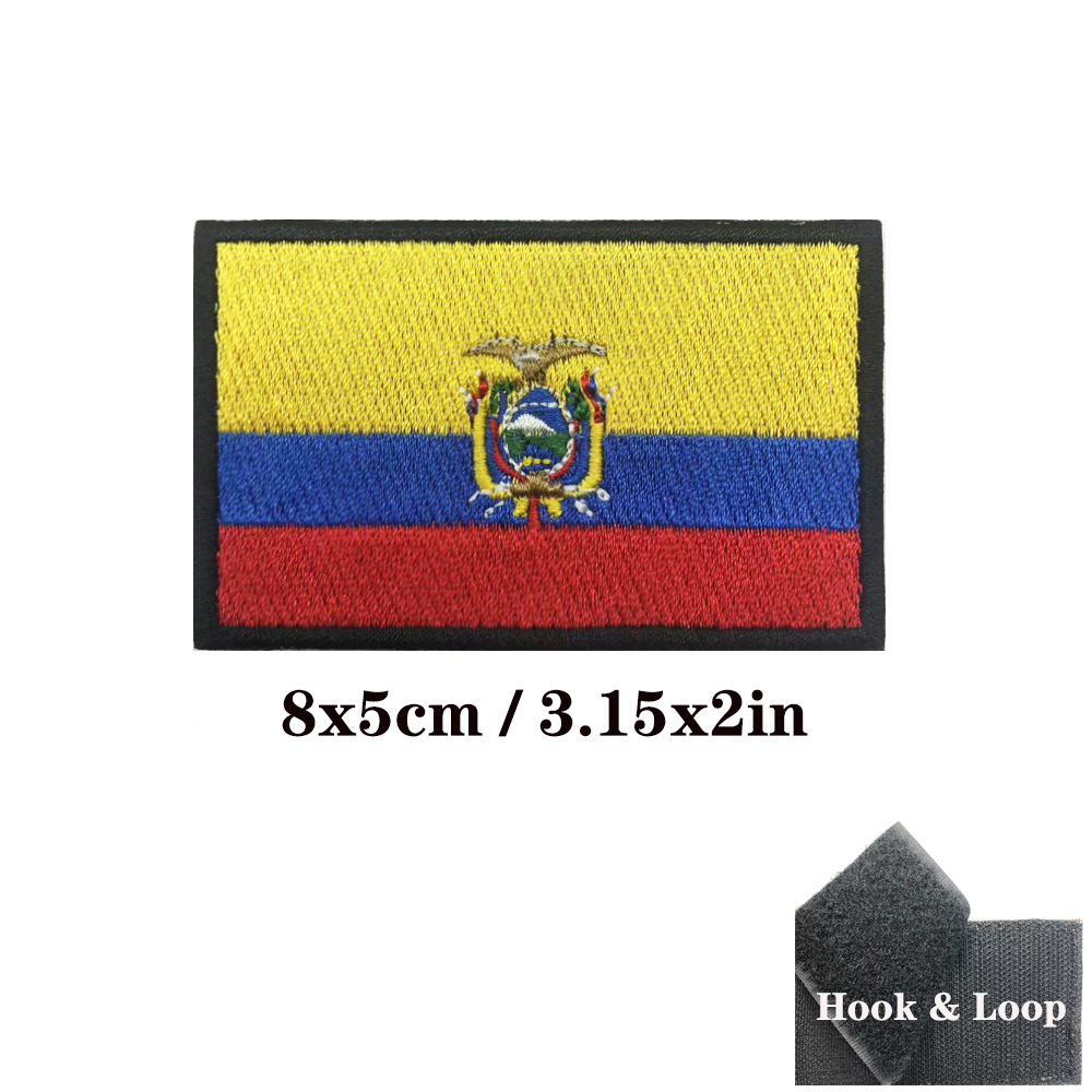 Patch drapeau équatorien Ecuad - Velcro Sew On avis et prix
